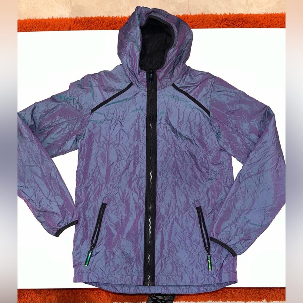 Iridescent Reflective Windbreaker Jacket